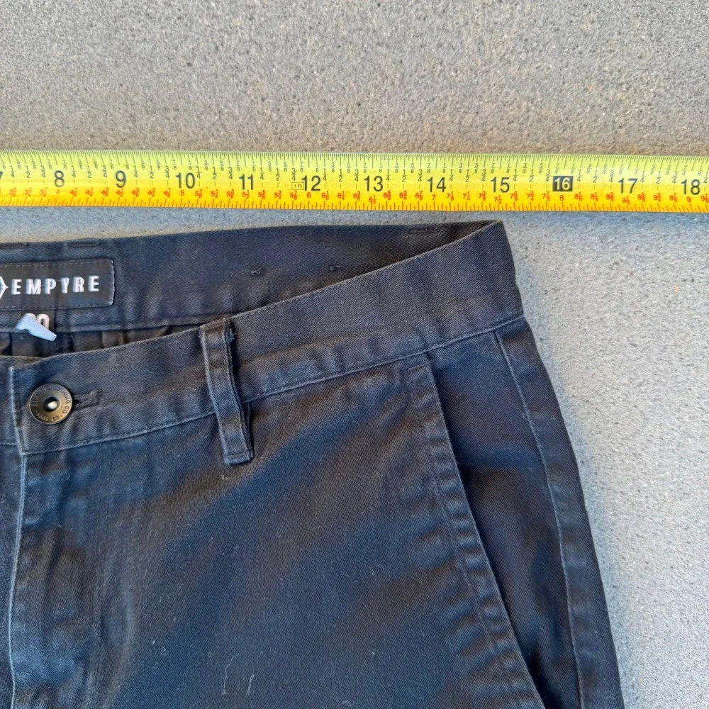 Empyre Black Chino Pants Mens Size 30 Slim Straight Stretch Skate